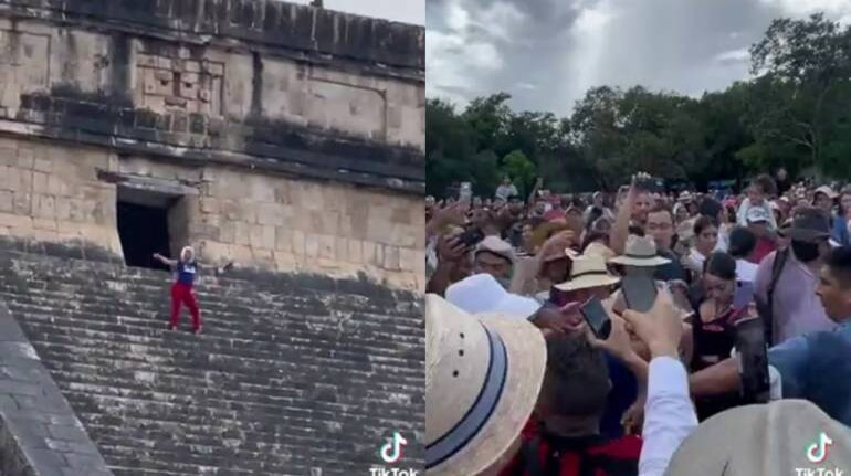 What Happened To The Woman Who Climbed The Mayan Pyramid Video: Angry crowd attacks woman tourist for climbing Mayan pyramid