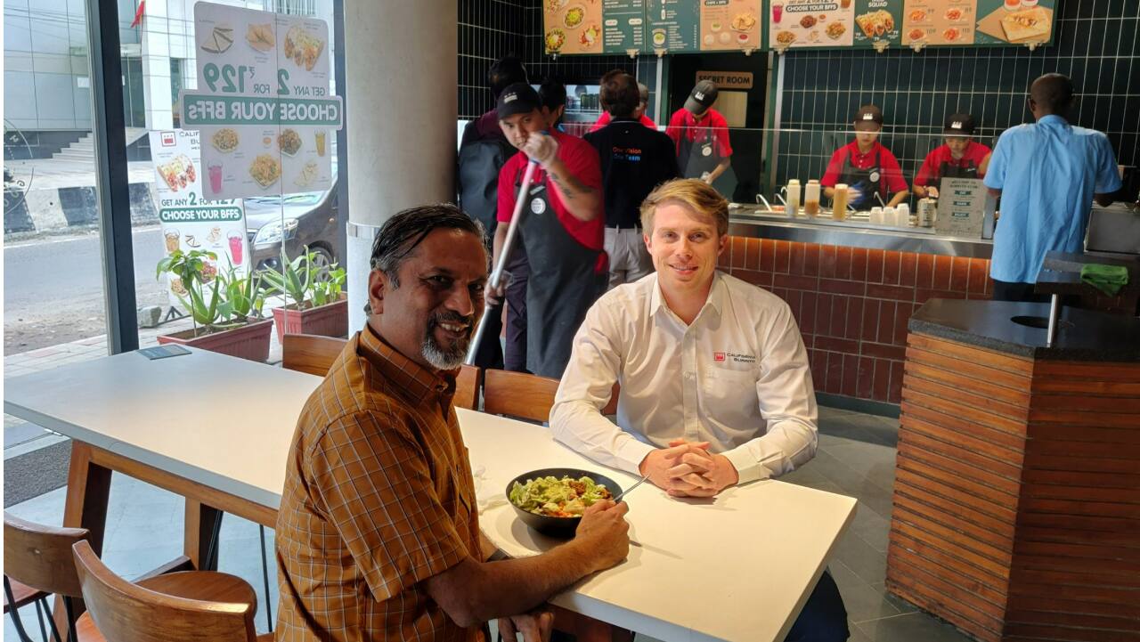 Sridhar Vembu’s Mexican meal with the founder of California Burrito
