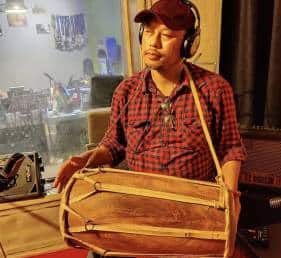'The world cup. too. is fun for our people,' says Khasi musician Mebanlamphang Lyngdoh, who teaches traditional music at Shillong's Martin Luther Christian University.