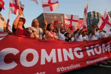 English fans in Qatar are hoping their team will be go further than the semifinal in 2018. (Photo: Ajeesh Puthiyadath)