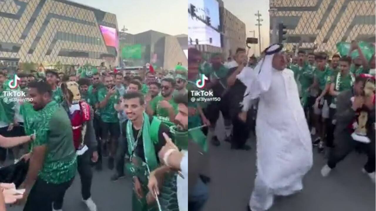 Watch: Saudi Arabia fans 'mock' Argentina with famous celebration