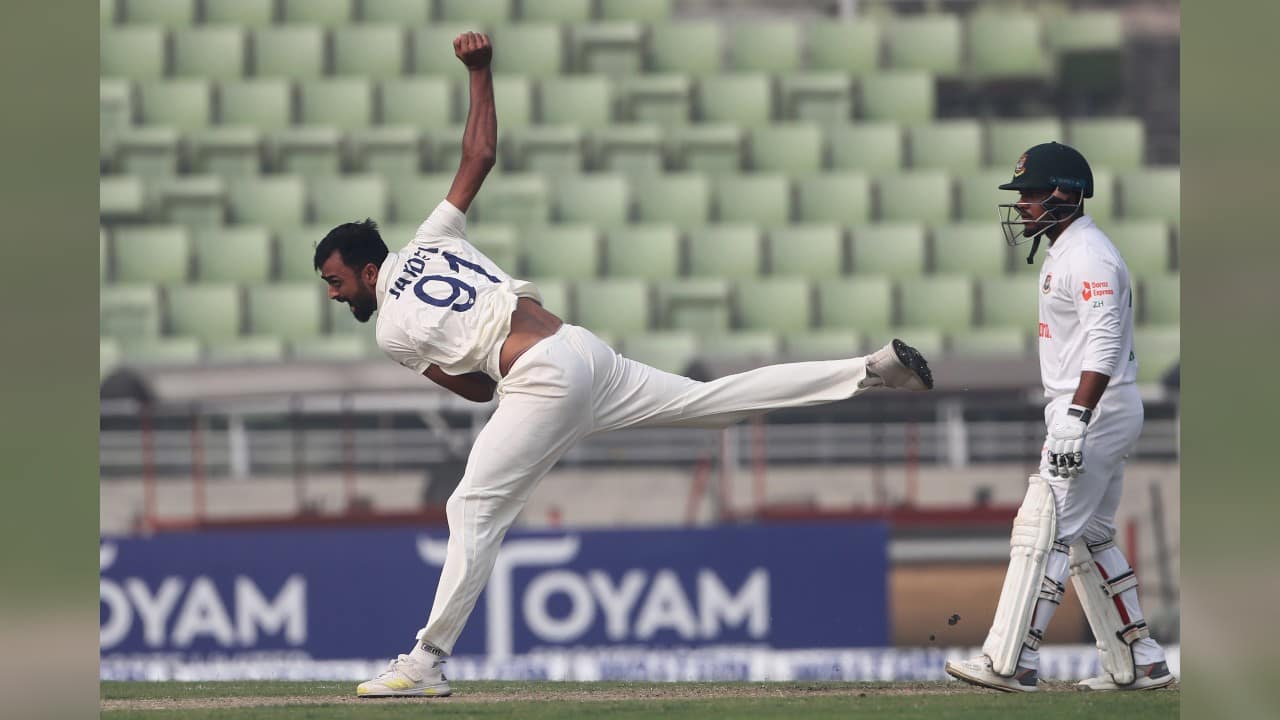 Another pacer, Jaydev Unadkat, took the other two wickets in his first test in 12 years. Bangladesh was dismissed for 227 in its first innings and India reached 19 for no loss before bad light ended the day with six overs remaining. (Image: AP)