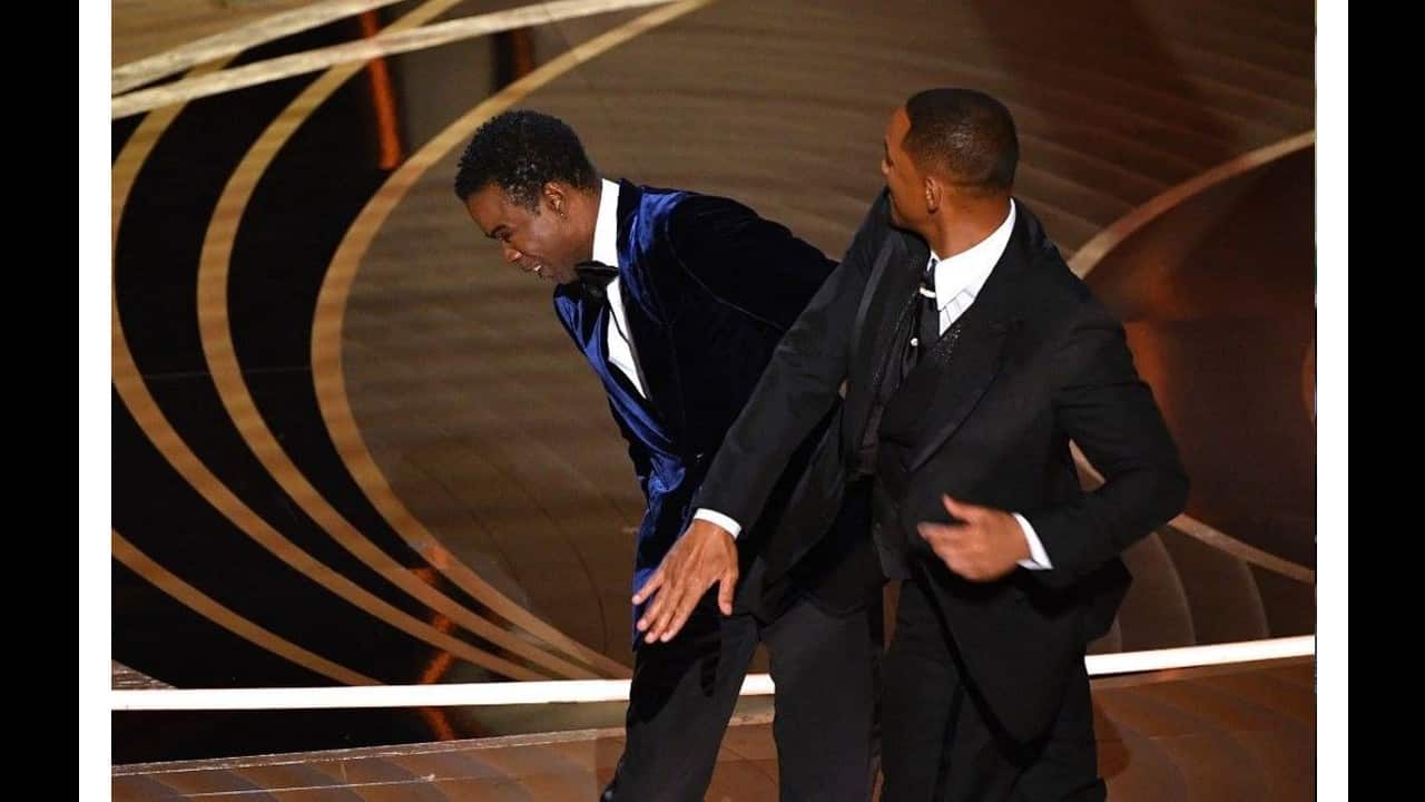 US actor Will Smith (R) slaps US actor Chris Rock onstage during the 94th Oscars at the Dolby Theatre in Hollywood, California on March 27. (Image: AFP)