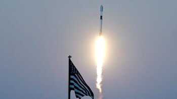 SpaceX agreed to launch satellites for OneWeb after the British company broke ties with Russia in March. Russian Soyuz rockets already had launched 13 batches of OneWeb satellites, beginning in 2019. India picked up the slack in October, sending up a batch of OneWeb satellites. (Image: AP)