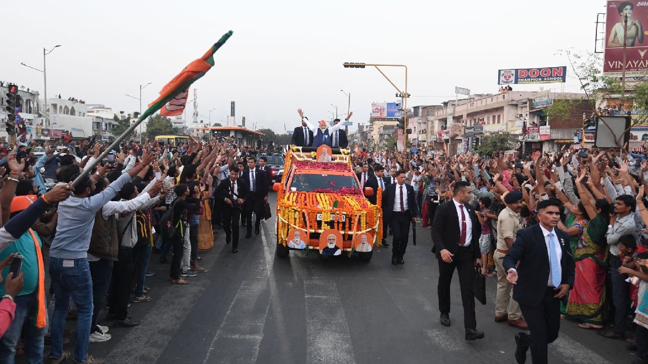 Gujarat Elections 2022: PM Modi Holds Massive Roadshow In Ahmedabad