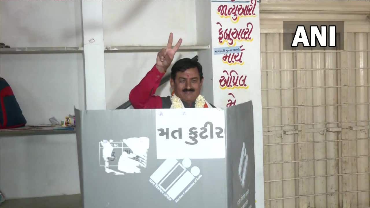 Congress leader Bharat Solanki votes in Botad. &quot;Congress received massive support in Saurashtra and south Gujarat in phase 1. Today, north Gujarat and central Gujarat are going to polls and you can see long queues. Come December 8, Congress will come to power with majority,&quot; he said. (Image: Twitter @ANI) (With inputs from agencies)