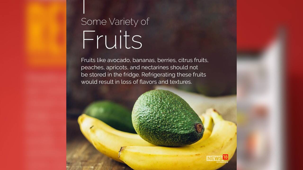 Fruits like avocado, bananas, berries, citrus fruits, peaches, apricots, and nectarines should not be stored in the fridge. (Image: News18 creative)
