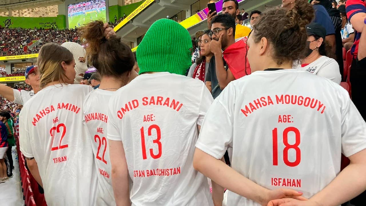 While Iran’s national team faced the U.S. on the pitch, Iran’s politically divided fans faced each other in the stands. The World Cup match between Iran and the United States on November 29 was charged with emotion among Iranian fans, some of whom had come to Qatar not only to support their team, but the protest movement back home. (Image: AP) (With inputs from agencies)