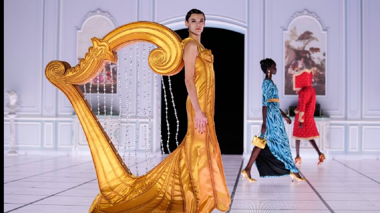 On fashion runways and starry premieres, elegant, vibrant and sometimes whimsical fashion was on display – patches of light after a long stretch of uncertainty and gloom. (Image: AP)