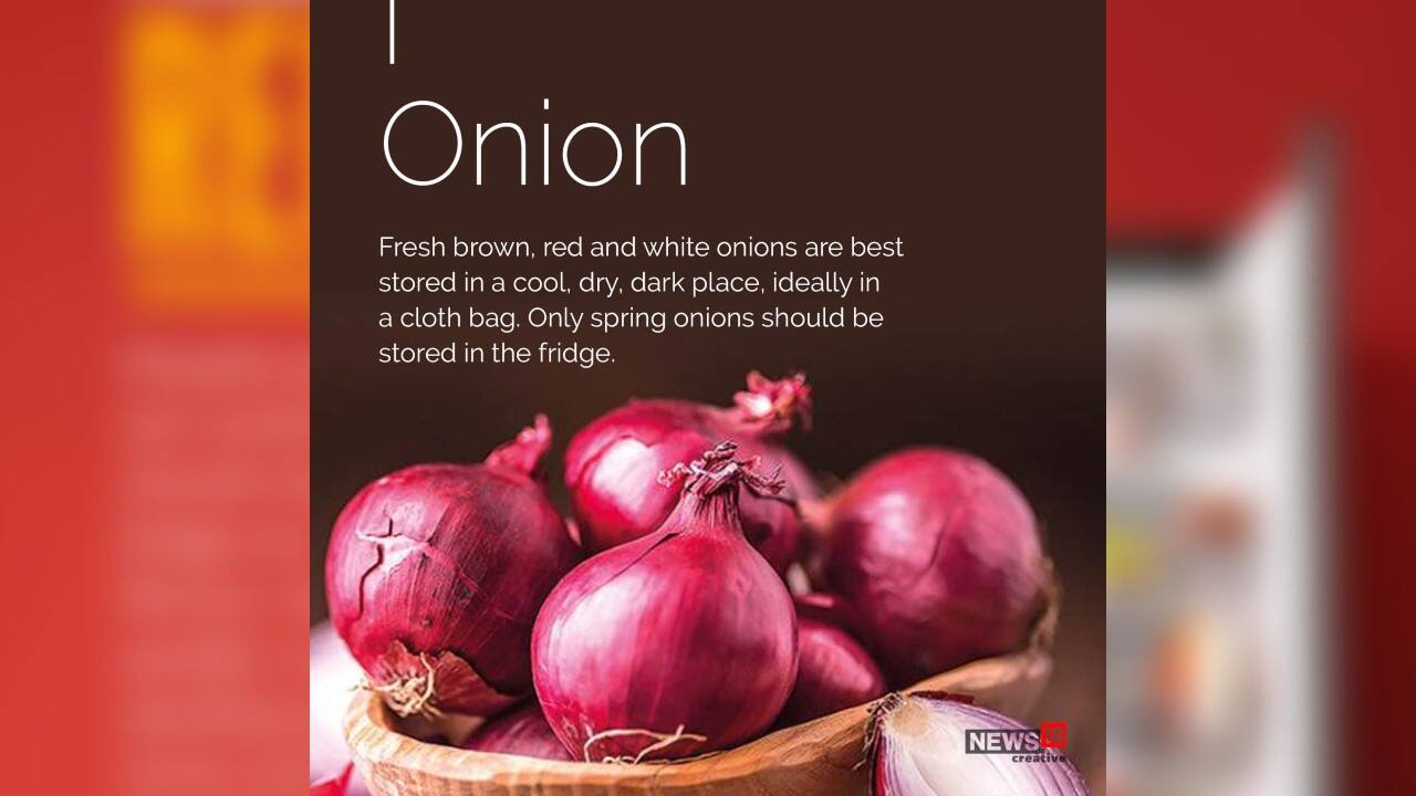 Fresh brown, red and white onions are best stored in a cool, dry, dark place, ideally in a cloth bag. (Image: News18 creative)