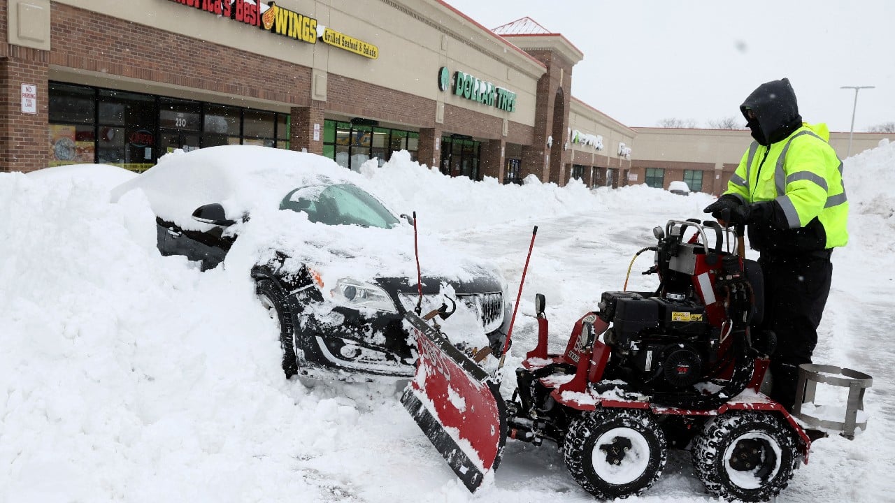 &quot;This is one of the reasons certain streets are targeted for extra clearance to allow for proper drainage of melt water,&quot; Poloncarz said on Twitter. Progress was slow due to the sheer volume and depth of the snow, which Poloncarz said &quot;is not plowable.&quot; (Image: Reuters)