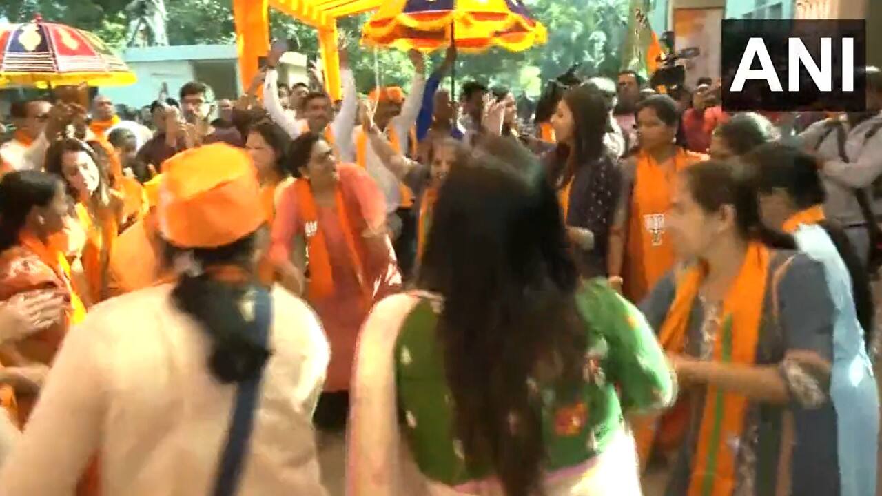 Gujarat Election Results: Celebrations Begin At BJP Office As Early ...