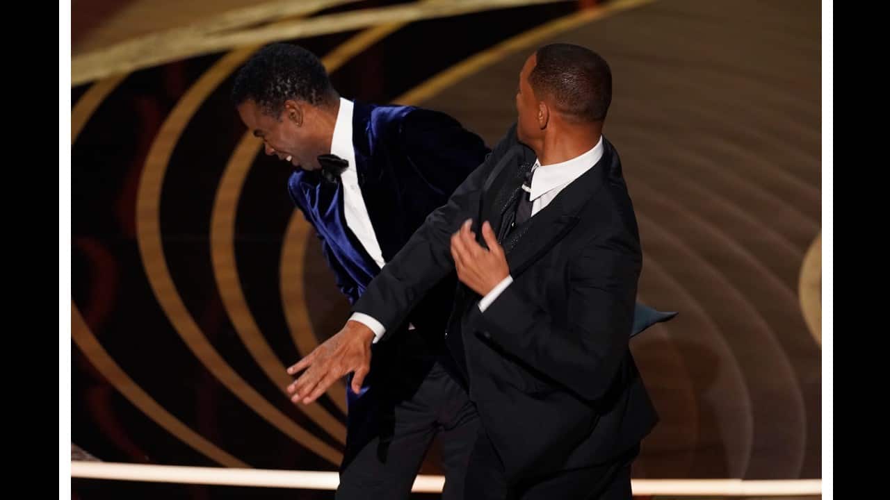 For all the highlights, there were plenty of darker moments. Will Smith upended the Oscars by slapping Chris Rock on live television, yielding one of the year’s most indelible images. (Image: AP)