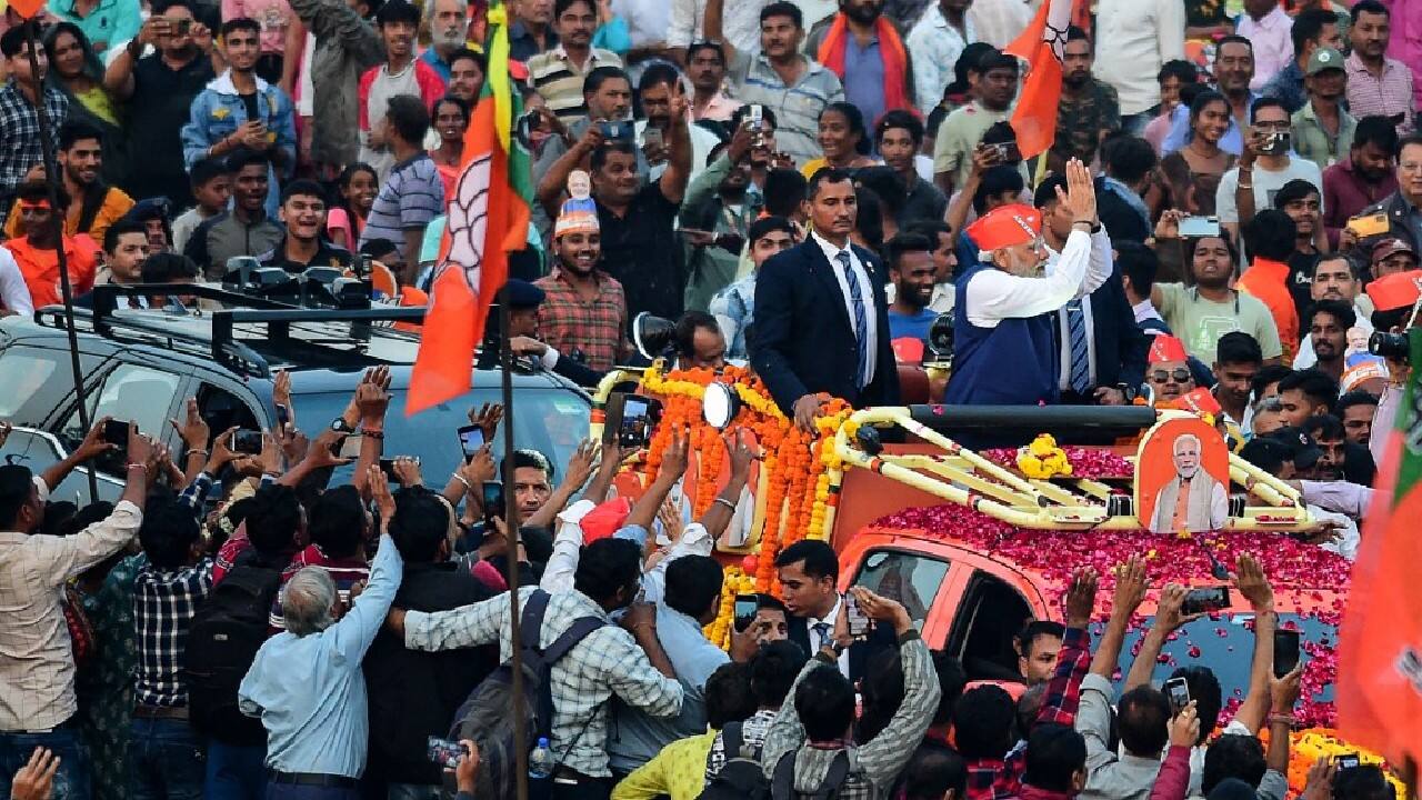 Gujarat Elections 2022: PM Modi holds massive roadshow in Ahmedabad