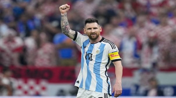 Messi Argentina Football Jersey World Cup 2022 GOAT Mashup Edition