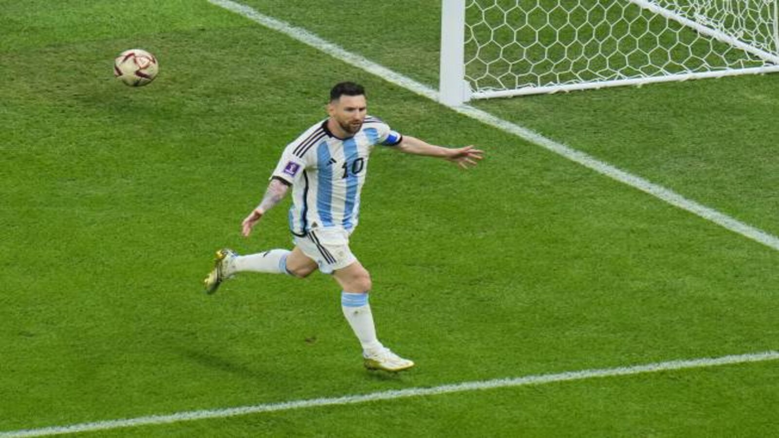 Lionel Messi scores his 100th goal for Argentina