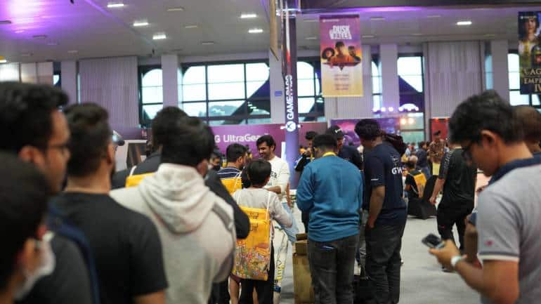 Attendees line up at Comic-Con in Begaluru