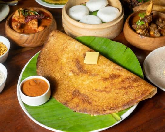 Benne dose and thatte idli for breakfast at RCB Cafe. (Photo: Bindu Gopal Rao)