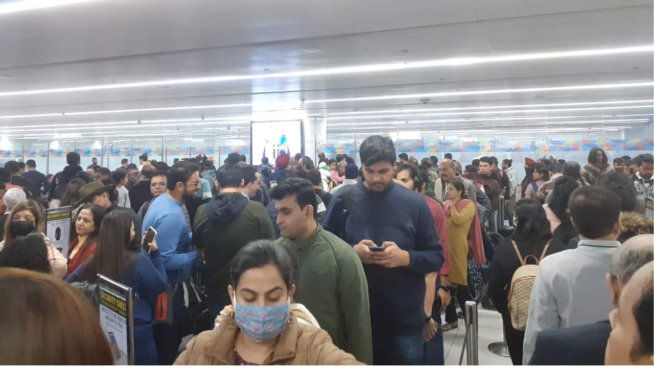 The plan includes reducing the number of flights at peak hours and installing more screening systems at the airport. (Image credit: @sudiepshri/Twitter)