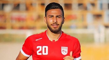 Iranian footballer Amir Nasr-Azadani (Image credit: @FIFPRO/Twitter)