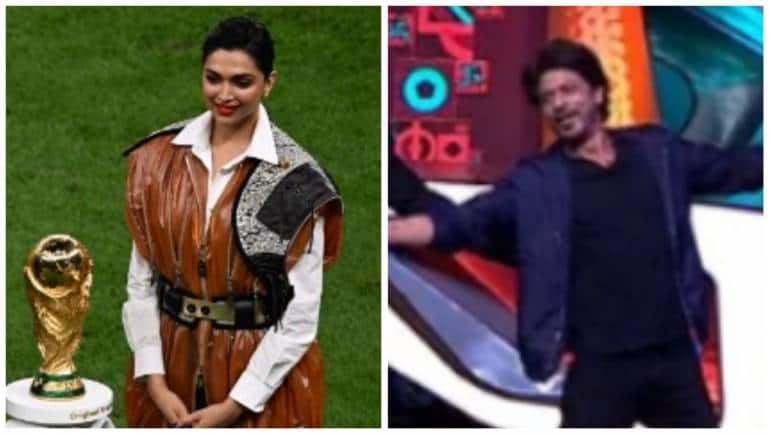 Deepika Padukone unveiled the FIFA world cup trophy in a leather