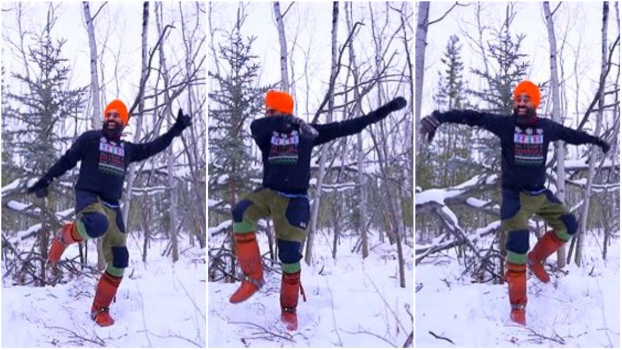Watch: Man sends Christmas greetings of joy, positivity, and bhangra from -30 degrees Celsius