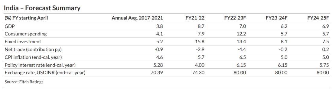 Fitch GEO December 2022 forecast summary