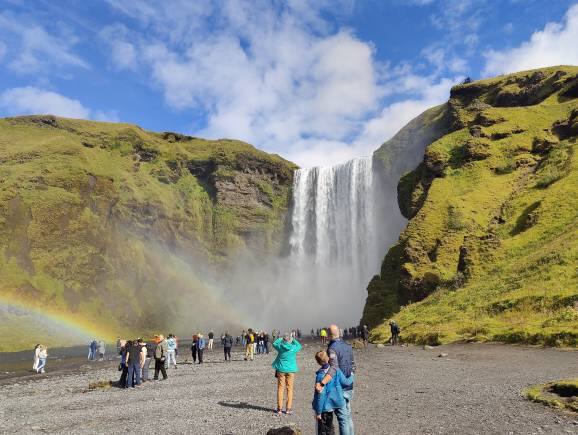 Skógafoss waterfall, Iceland. (Photo: Kalpana Sunder)