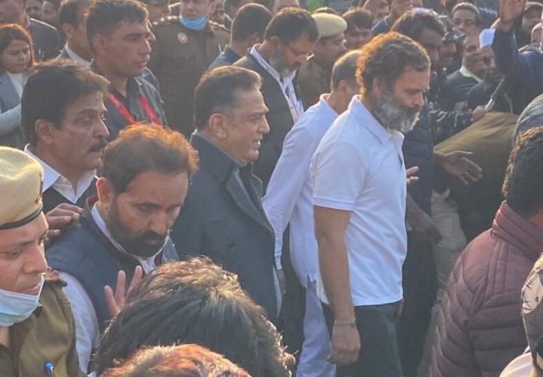 Kamal Haasan at Bharat Jodo Yatra