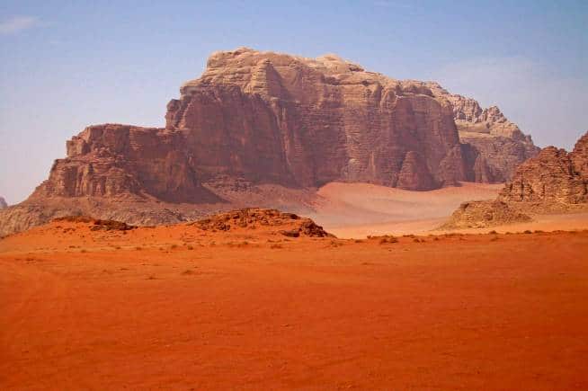 A mountain in Wadi Rum, Jordan. (Photo: Wikimedia Commons)