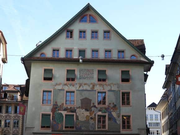 Painted buildings in Lucerne. (Photo: Bindu Gopal Rao)