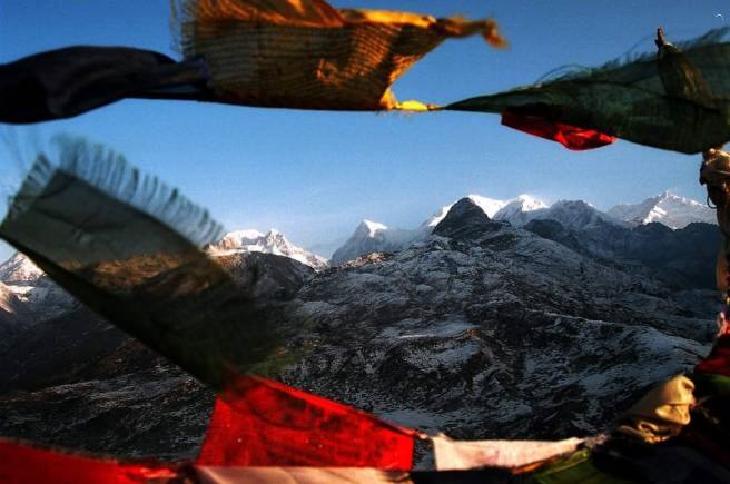 Prayer flags at Dzongri, on the way to Goecha La. (Photo: Shamik Bag)