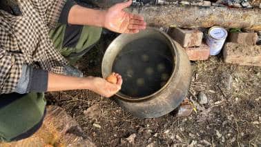 Wazwan dish Rista being prepared. (Photo by Irfan Amin Malik)