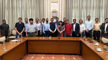 Mumbai based startup founders with Maharashtra Deputy CM Devendra Fadnavis