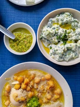 Garbanzo beans and tahini paste. (Photo by Mor Shani via Unsplash)