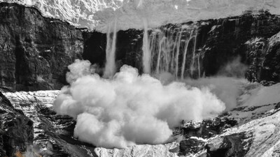 He was dragged half a kilometre by avalanche but lived to tell the tale