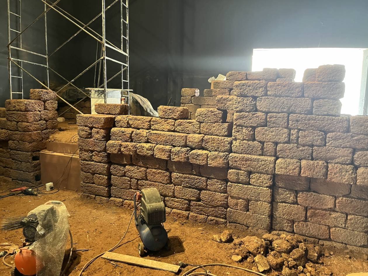 Goan artist Sahil Naik's installation, 'All is water and to water must we return', is about the perils of development. (Photo: Faizal Khan)