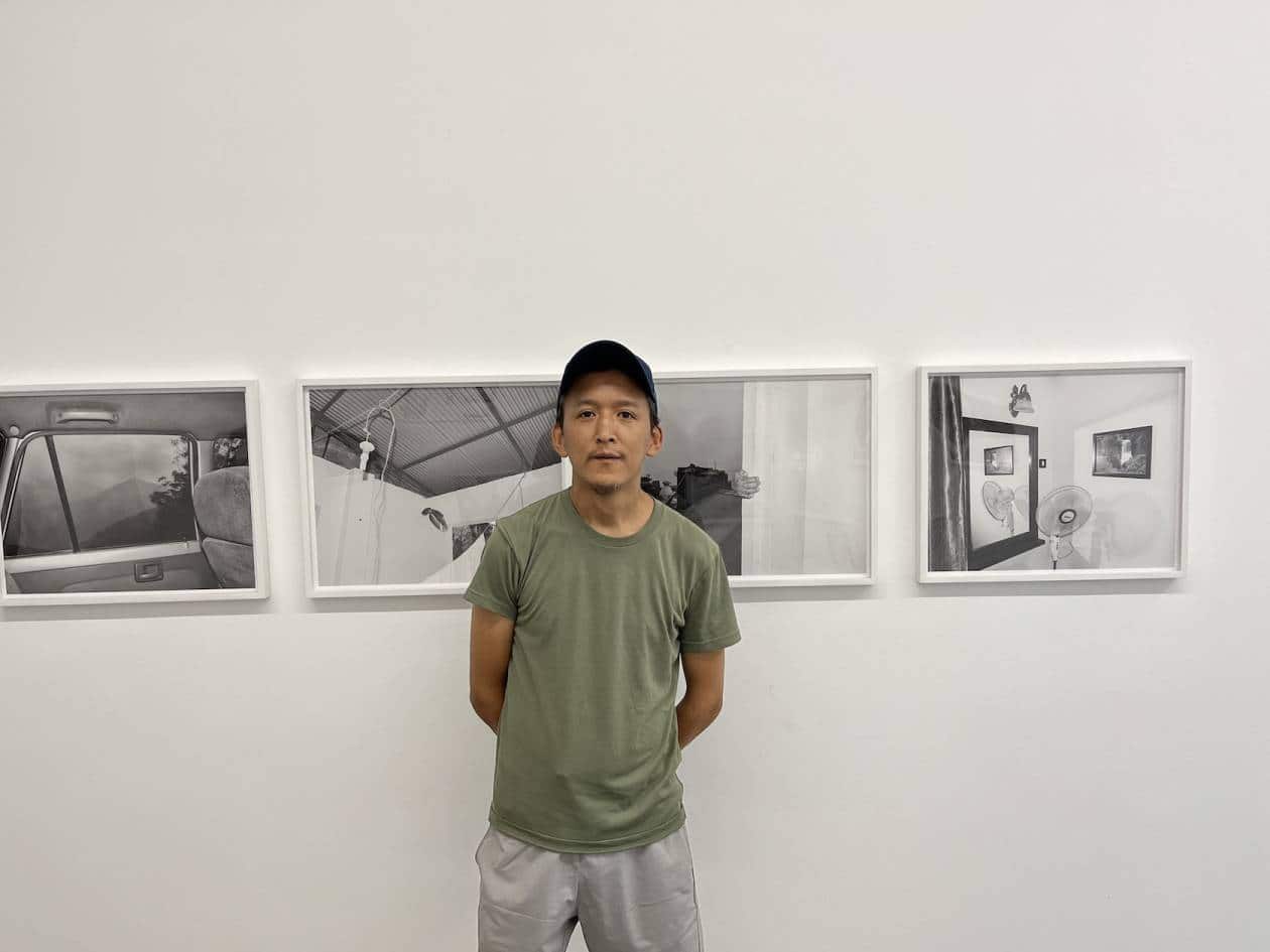 Sikkim-born Tenzing Dakpa's work, The Hotel, contains photographs, a video and a book that document the struggle and survival of Tibetans in exile around the world. (Photo: Faizal Khan)