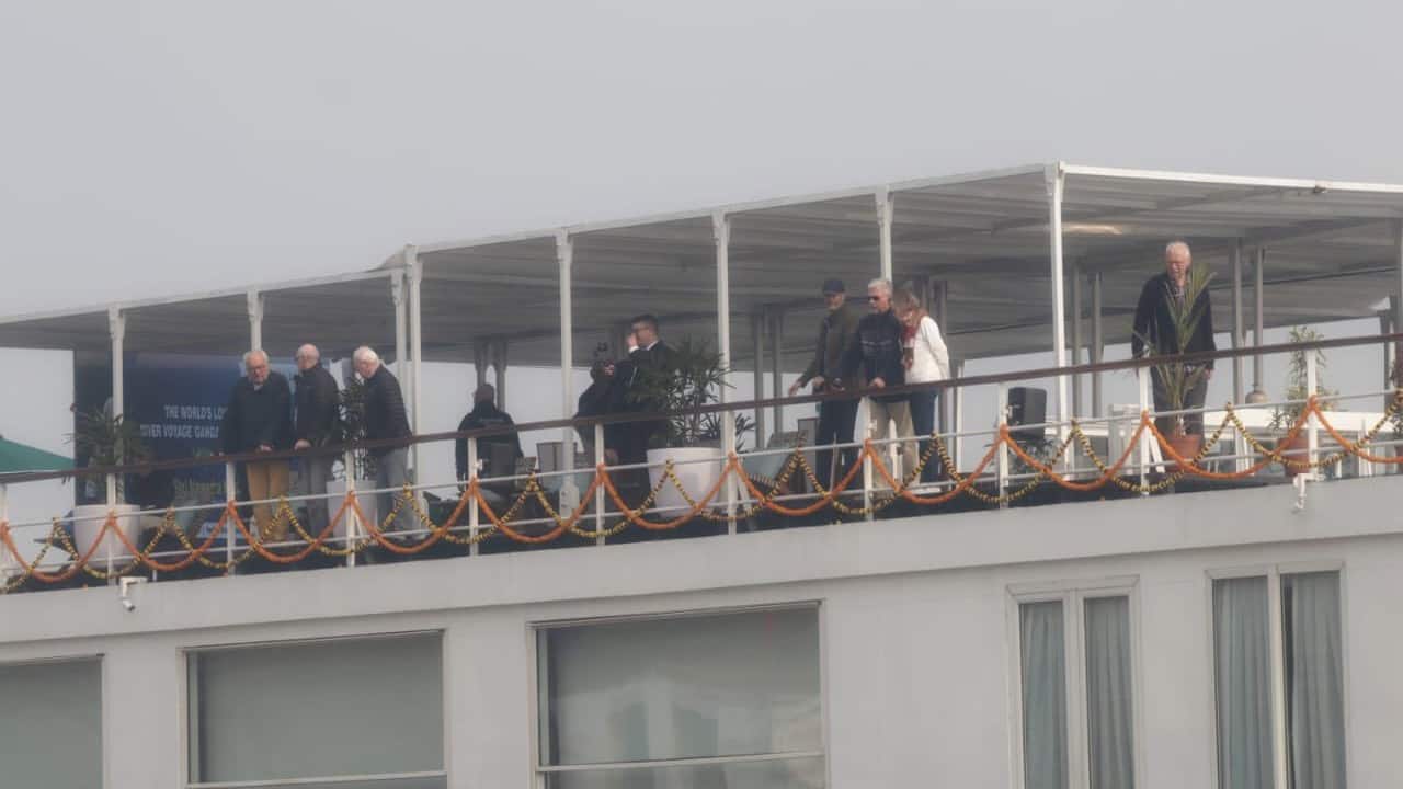 Ganga Vilas have 32 tourists onboard from Switzerland relishing the Varanasi to Dibrugarh on its maiden journey. (Image: ANI)