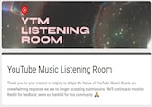 YouTube Music launches 'Listening Room' beta programme