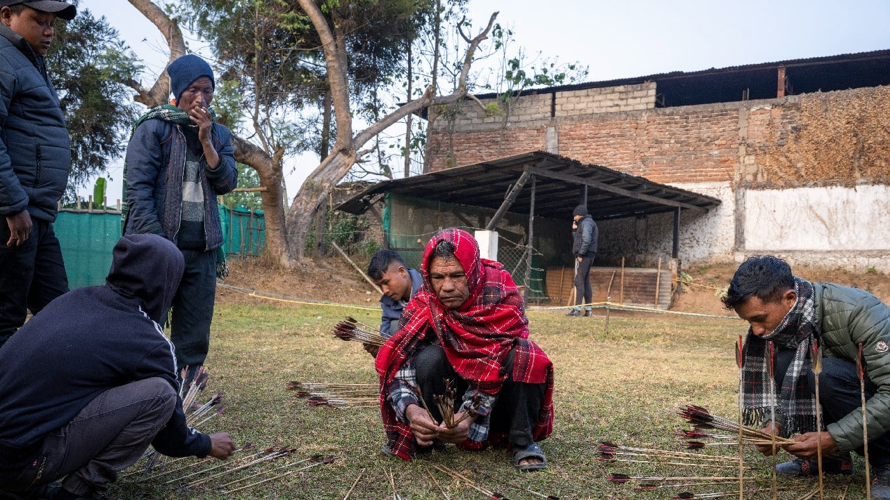 But it is the curious marriage of this traditional event with the business of betting, called “Teer," that helps keep the tradition alive. (Image: AP) But it is the curious marriage of this traditional event with the business of betting, called “Teer," that helps keep the tradition alive. (Image: AP)