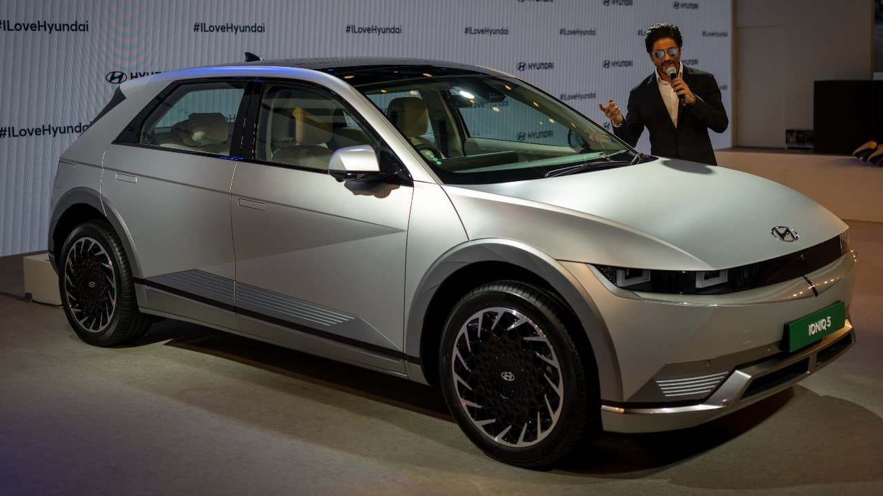 Hyundai Ioniq 5 | Hyundai announced the launch of Ioniq 5 in Indian market at an introductory price of Rs 44.95 lakh (ex-showroom) for the first 500 customer. The Ioniq 5 is powered by a 72.6kWh battery pack, producing 217hp and peak torque of 350 Nm. Using 350kW DC charger, the vehicle can be charged from 10 percent to 80 percent in just 18 minutes. Ioniq 5 offers an extensive list of features, which includes level 2 ADAS features, a panoramic sunproof, LED headlamps and tail-lamps, a 12.3 inch touchscreen unit, eight-speaker Bose surround sound system. (Image: AP)