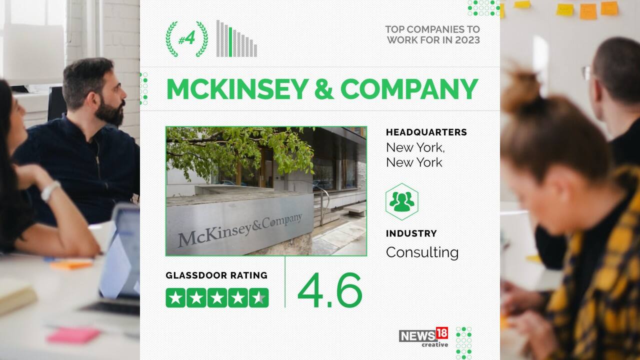 Rank 4 | McKinsey & Company | Headquarters: New York, New York | Industry: Consulting | Rating: 4.6 (Image: News18 Creative)