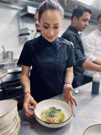 Chef Colibrí Jiménez at Sylvia, W Goa resort, Vagator Beach.