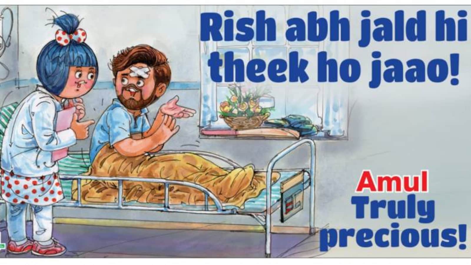 Amul topical wishes 'truly precious' Rishabh Pant a speedy recovery Amul topical wishes 'truly precious' Rishabh Pant a speedy recovery