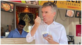 Alex Ellis regularly shares updates on the various food items he tries in India. (Image: @AlexWEllis/Twitter)