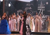 Harnaaz Sandhu wears Sushmita Sen's Miss Universe winning moment on her gown. Watch