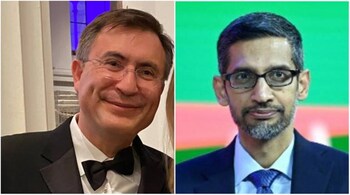 British billionaire hedge fund manager Christopher Hohn told Google CEO Sundar Pichai that the decision to cut 12,000 jobs is a step in the right direction. (Image credit: @britishasiantst/Twitter)
