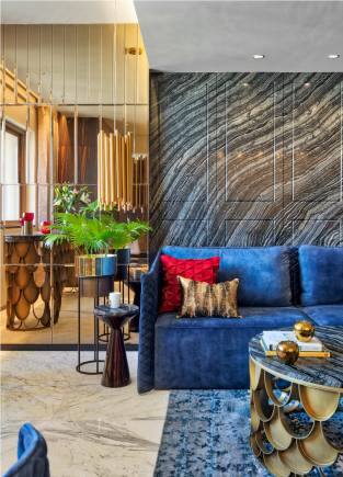 From stones to soft furnishings, design trends are all about minimalism versus maximalism. (Photo courtesy Studio Design Inc)