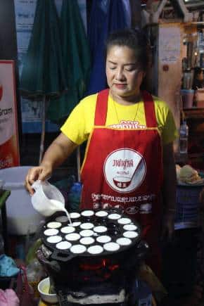 Food stall at the night market, Luang Prabang, Laos. (Photo: Kalpana Sunder)